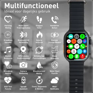 Techancy Smartwatch - Zwart
