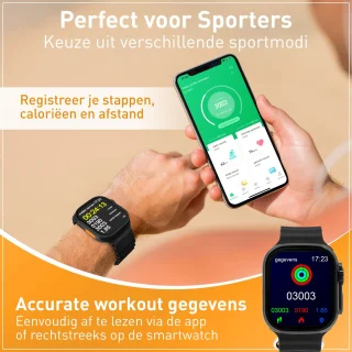 Techancy Smartwatch - Zwart