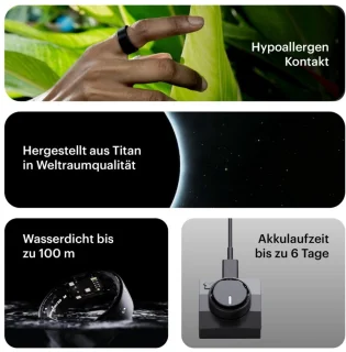 Ultrahuman Ring Air Maat 5 Raw Titanium