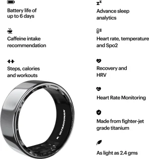 Ultrahuman Ring Air Smartring Maat 6 Silver