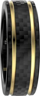 WizBay Premium Select Aluminium Bi-Color Carbon Fiber Smart Ring #12