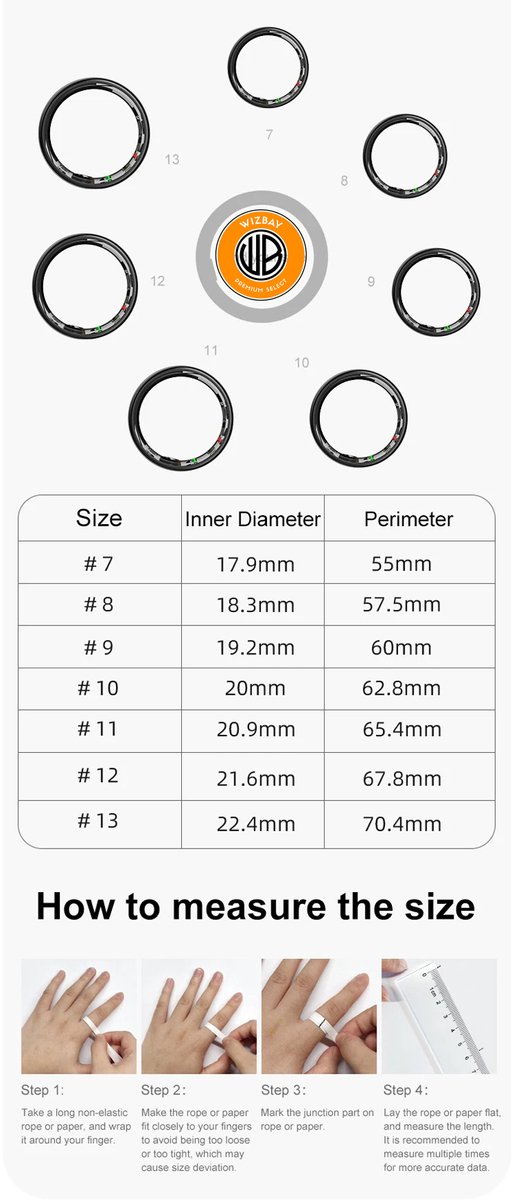 Wat vinden we goed aan de WizBay Premium Select Aluminium Smart Ring Zwart Zilver #8
