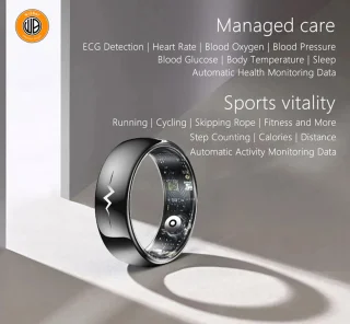 WizBay Premium Select FlashSense Smart Ring Zwart