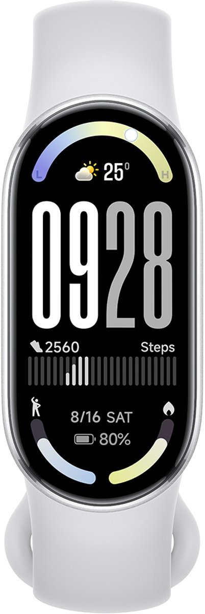 De Xiaomi Smart Band 10 Glacier Silver in één oogopslag