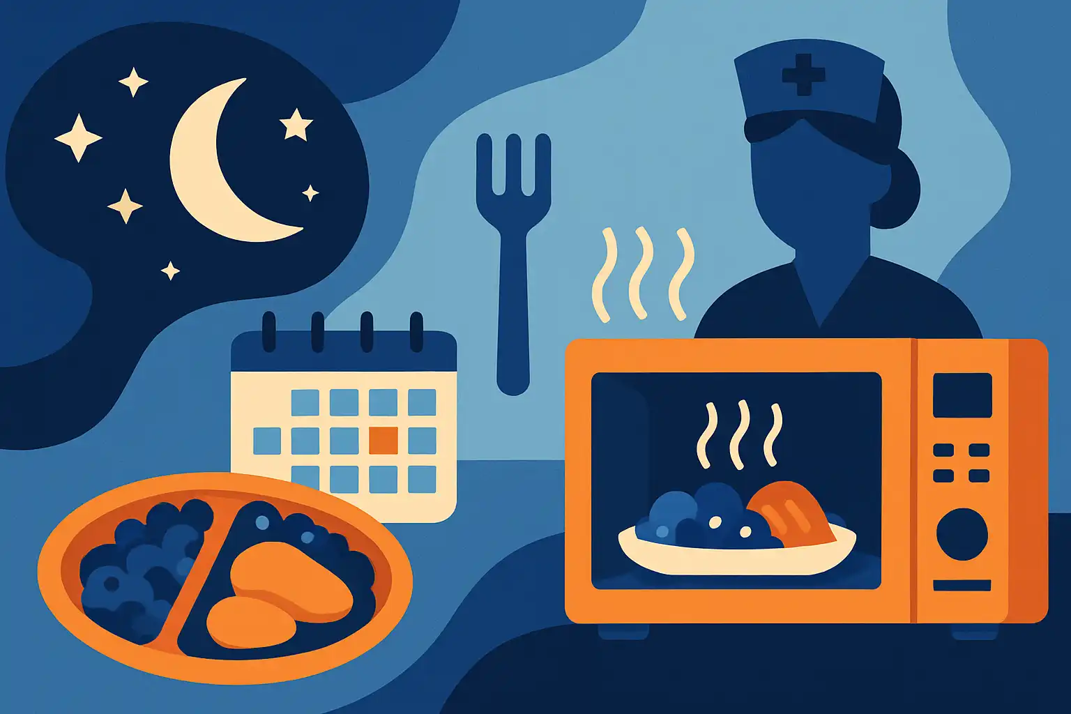 Nachtwerk en eten: slimme weekmenu's en combimagnetrontrucs voor nachtdiensten