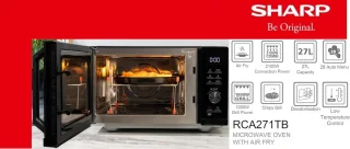 5-in-1 Airfry-magnetron met grill en hete luchtfunctie - 900 W, 27 L, 28 automatische programma's