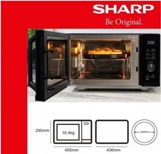 5-in-1 Airfry-magnetron met grill en hete luchtfunctie - 900 W, 27 L, 28 automatische programma's