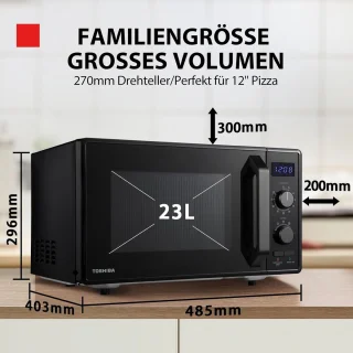 3-in-1 Magnetron met Grill en Combinatiefunctie - 23L - 900W - Energiebesparend