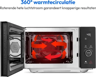 Magnetron met grill en heteluchtfunctie 25 liter - 900 watt - 11 programma's