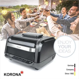 Zwart 6L Multifunctionele Heteluchtfriteuse en Oven met 8 Functies
