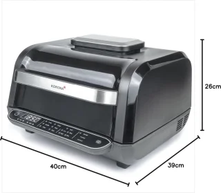 Zwart 6L Multifunctionele Heteluchtfriteuse en Oven met 8 Functies