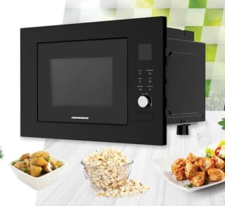Heinner HMW-BI2360BK Inbouw Combimagnetron met Grillfunctie 23L – 800W Magnetron – 5 Vermogensstanden – LED Display – Ontdooifunctie – Timer – Kinderslot – 5 Jaar Garantie – Zwart
