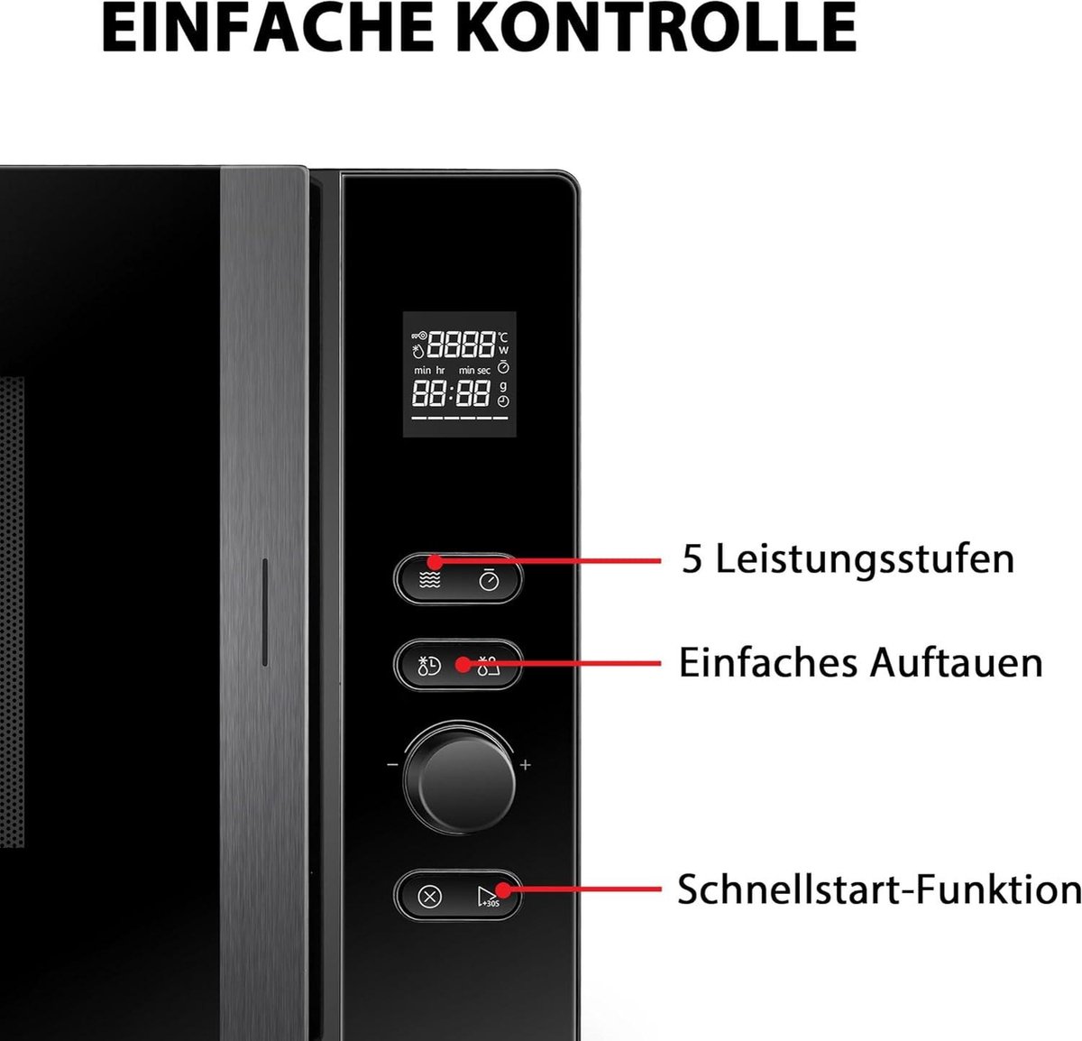 20 L Solo Magnetron 800W Zwart