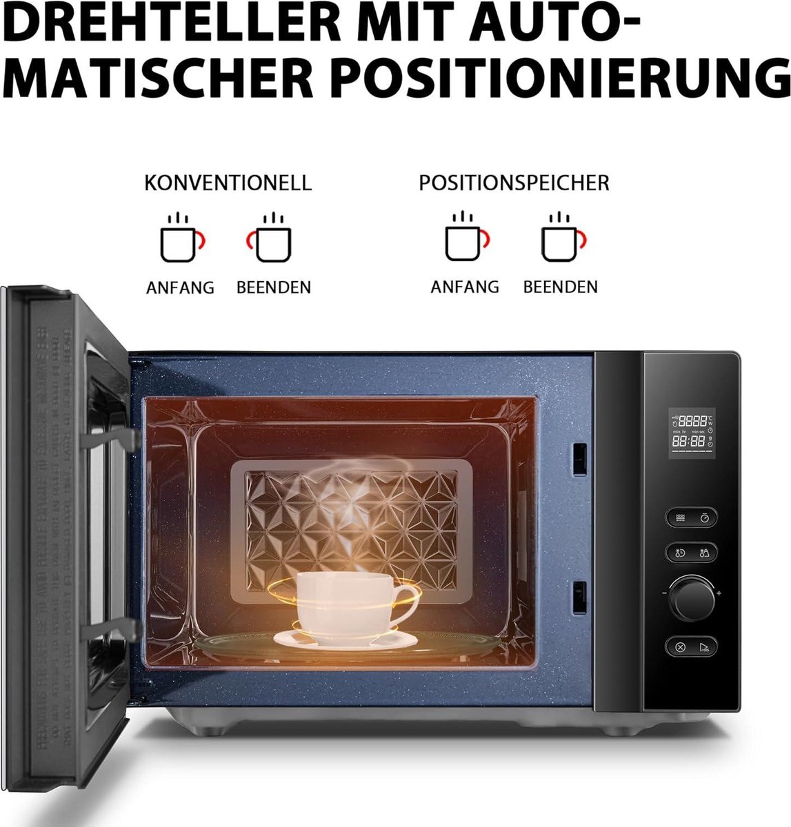 20 L Solo Magnetron 800W Zwart