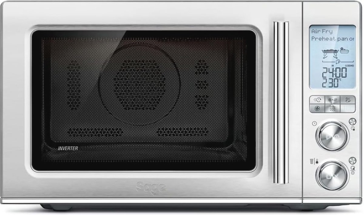 De 3-in-1 Friteuse Heteluchtoven Magnetron Geborsteld Roestvrij Staal in één oogopslag