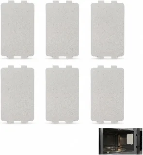 6 stuks universele mica-platen voor magnetron, 117 x 64 mm