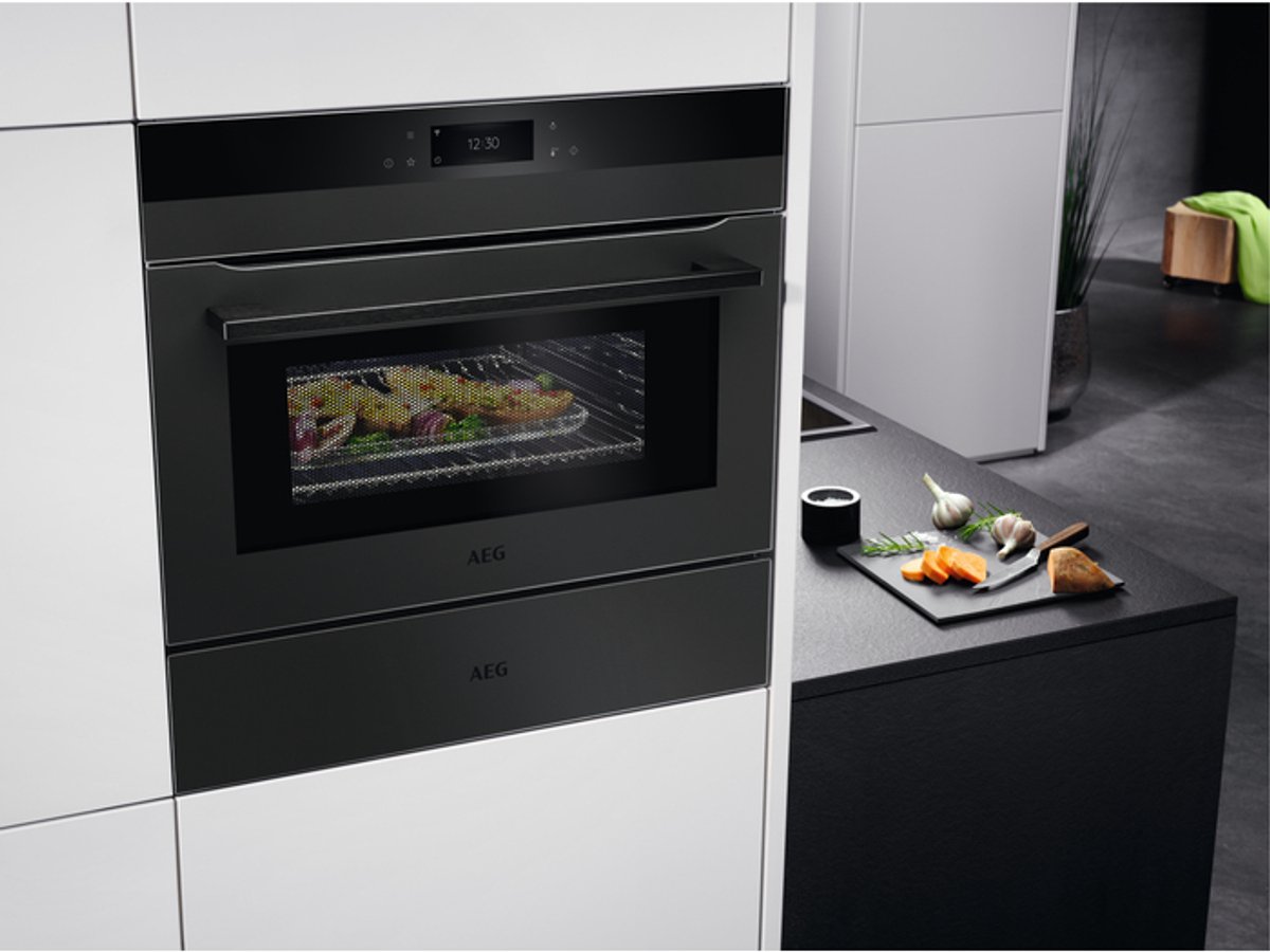 AEG KMK761080T inbouw combi oven 45 cm