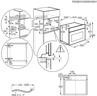 AEG NKK8N601B Inbouw combi-oven 45 cm