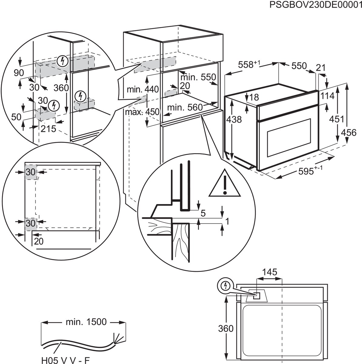 AEG OO5NK4W0M 5000 serie CombiCook Inbouwoven 41L