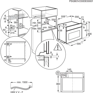 AEG OO5NK4W0M 5000 serie CombiCook Inbouwoven 41L