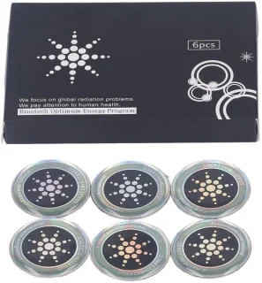 Anti-stralingspatch 6 stuks – rond – zilver