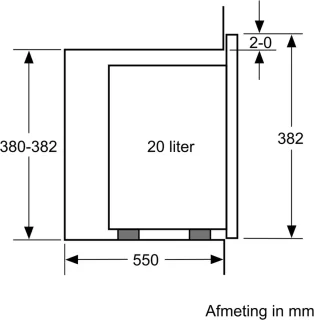 Bosch Serie 4 BFL523MB1F Inbouwmagnetron Zwart