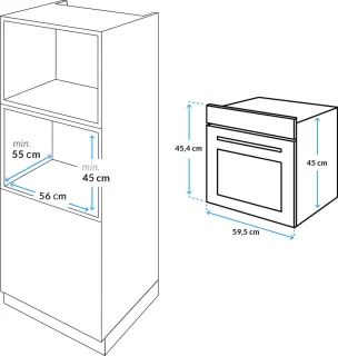 CENDO COM72L-T&K Combi Oven 60 cm Zwart