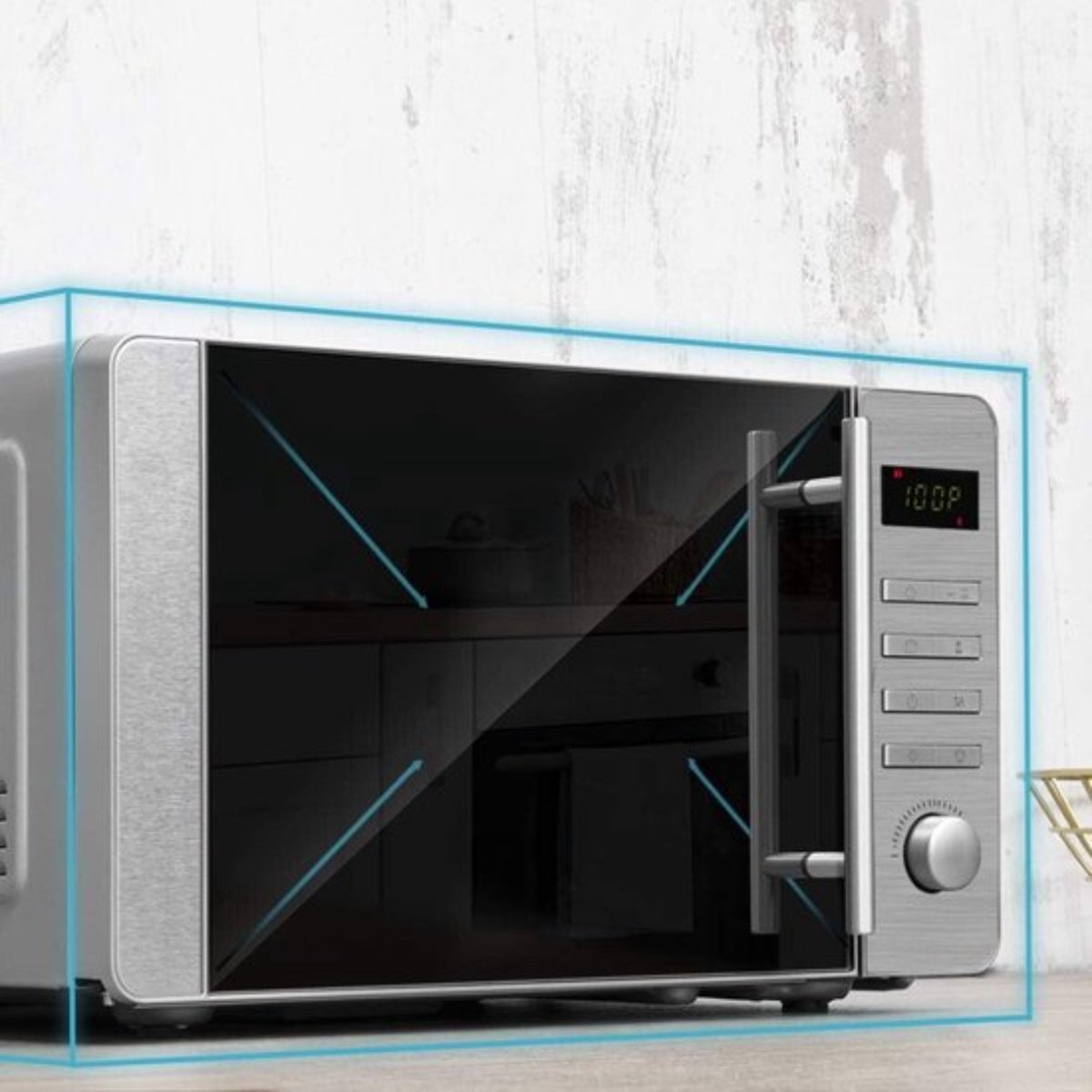 Combi Magnetron Vrijstaand 800W Zwart