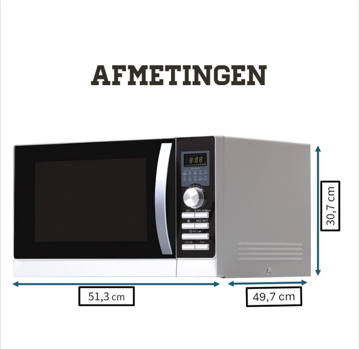 Combimagnetron met hetelucht 25L vrijstaand