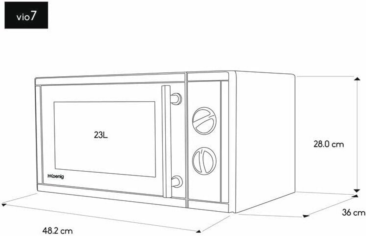 Compacte 2-in-1 Magnetron Grill 23L 9 Kookstanden