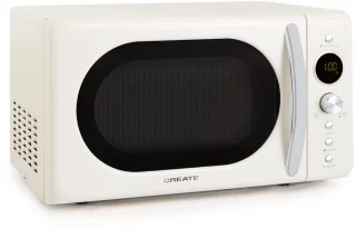 Wat vinden we goed aan de CREATE MICROWAVE RETRO Magnetron-grill - Gebroken wit
