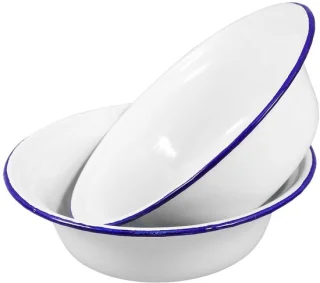 Dailygoods soepschalen 2-delig emaille