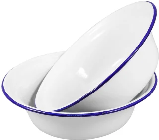 De Dailygoods soepschalen 2-delig emaille in één oogopslag