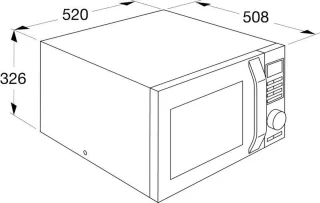 ETNA CMV328ZT Combi-magnetron 28L Zwart