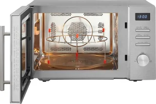 ETNA CMV334RVS Combi Magnetron Vrijstaand 34L Zwart