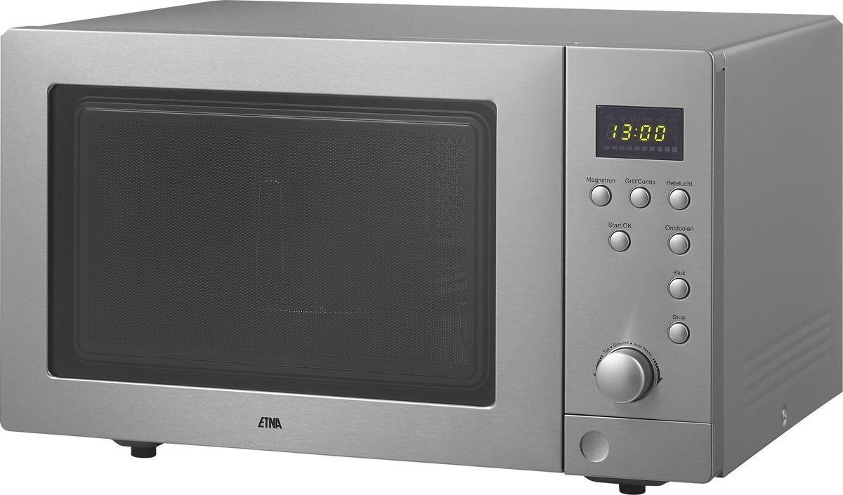 ETNA ECM243RVS combi-magnetron 25L vrijstaand RVS