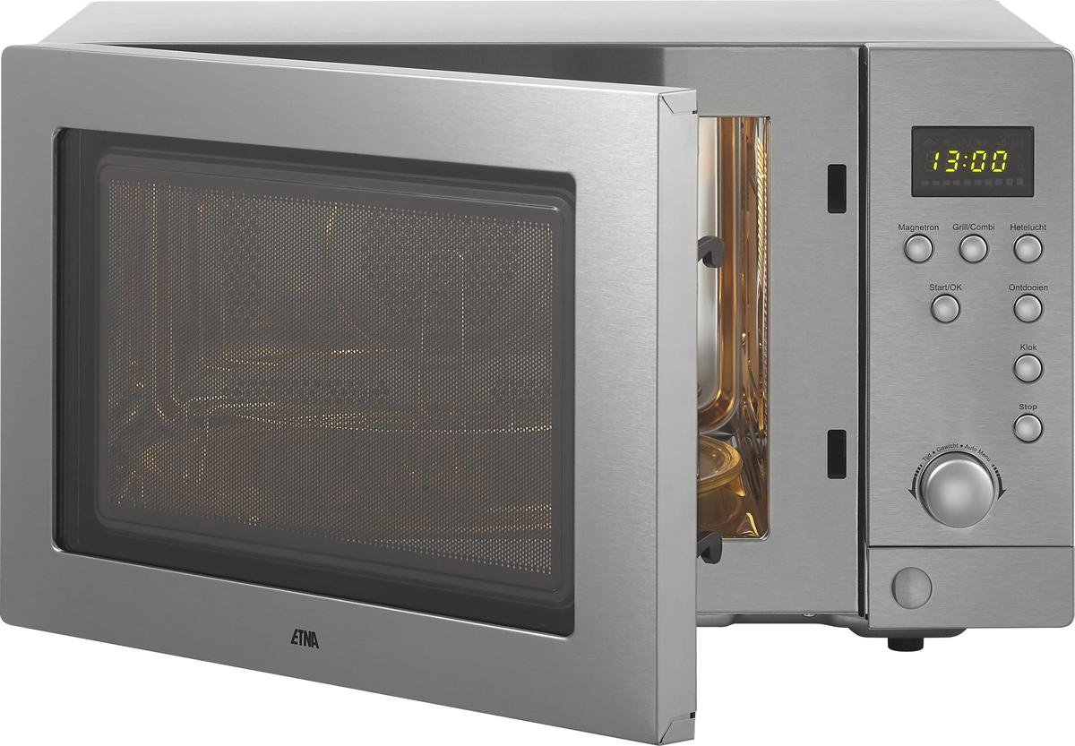 ETNA ECM243RVS combi-magnetron 25L vrijstaand RVS