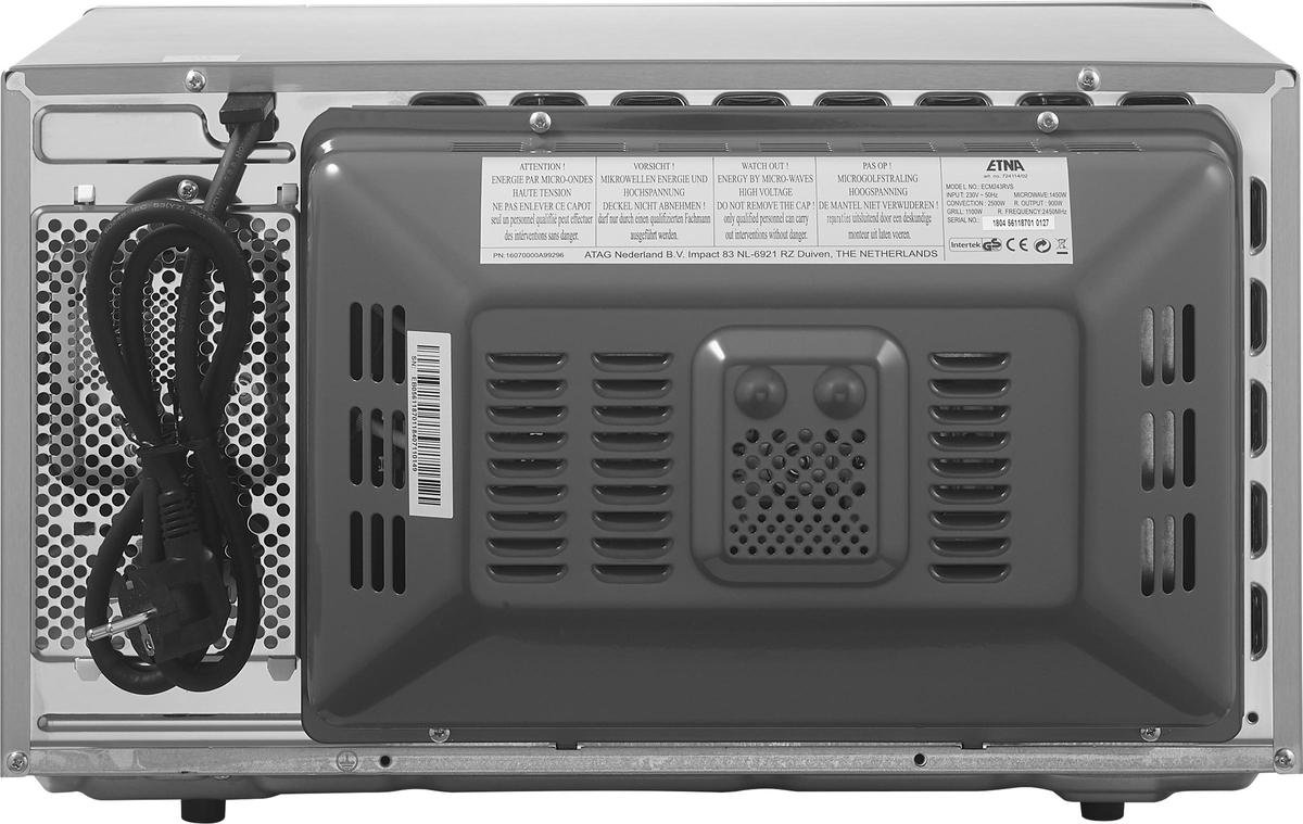 ETNA ECM243RVS combi-magnetron 25L vrijstaand RVS