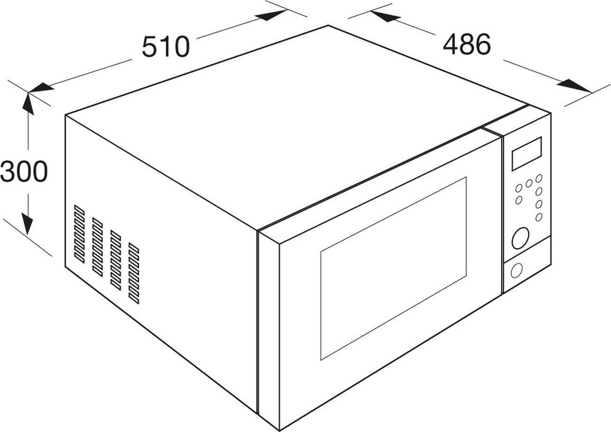 ETNA ECM243RVS combi-magnetron 25L vrijstaand RVS