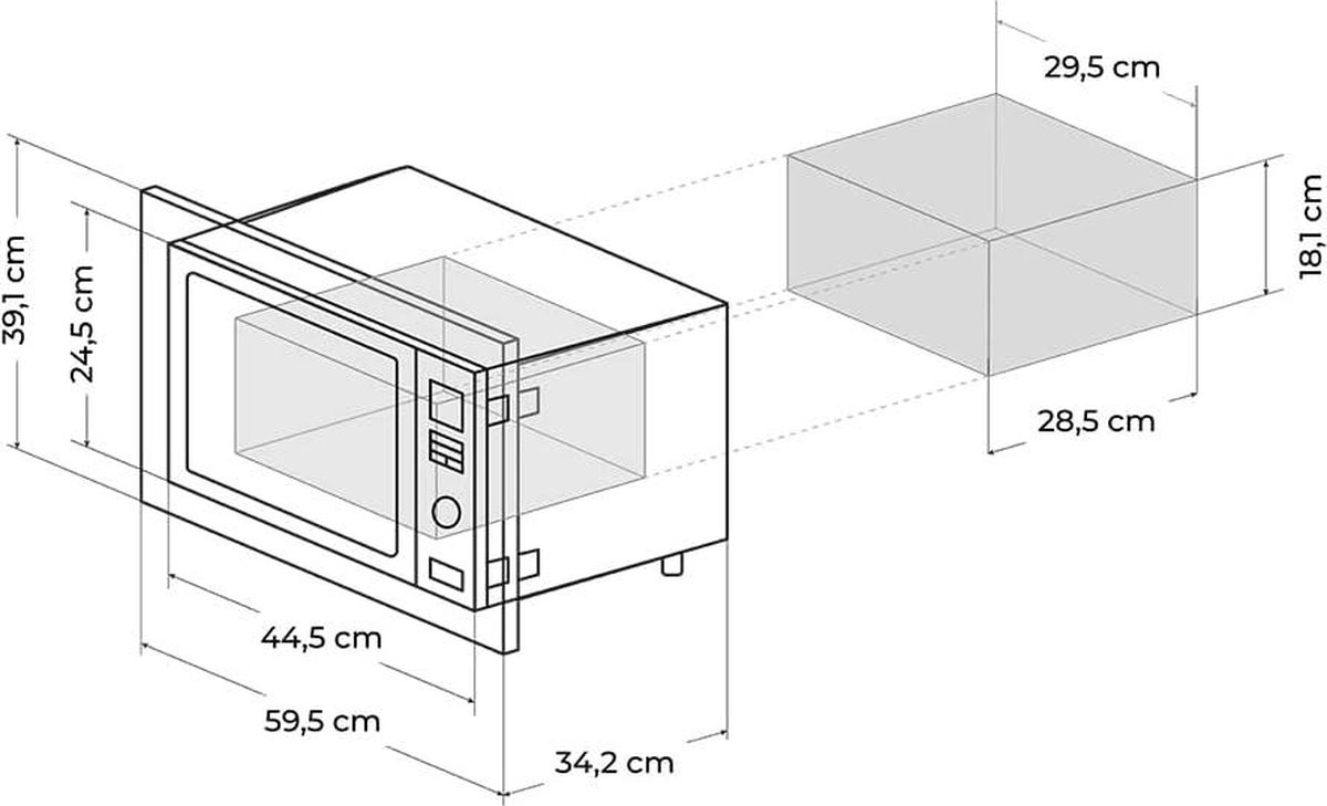 GrandHeat 2000 Magnetron Inbouw Zwart