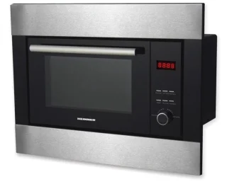 Heinner Inbouw Combimagnetron 23L Zwart/RVS