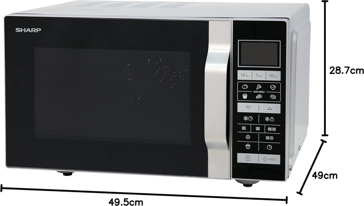 Home Appliances R860S combi-magnetron 25L zilver