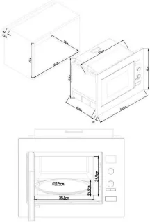 Inbouw combimagnetron 34L RVS