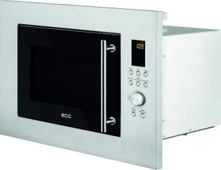 Inbouw magnetron met grill - 59.5 x 39 x 39 cm - zilver