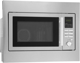 Compacte inbouwcombi: 25 L RVS magnetron met grill en hete lucht