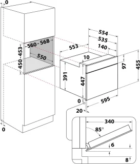 Indesit Inbouwmagnetron Zwart