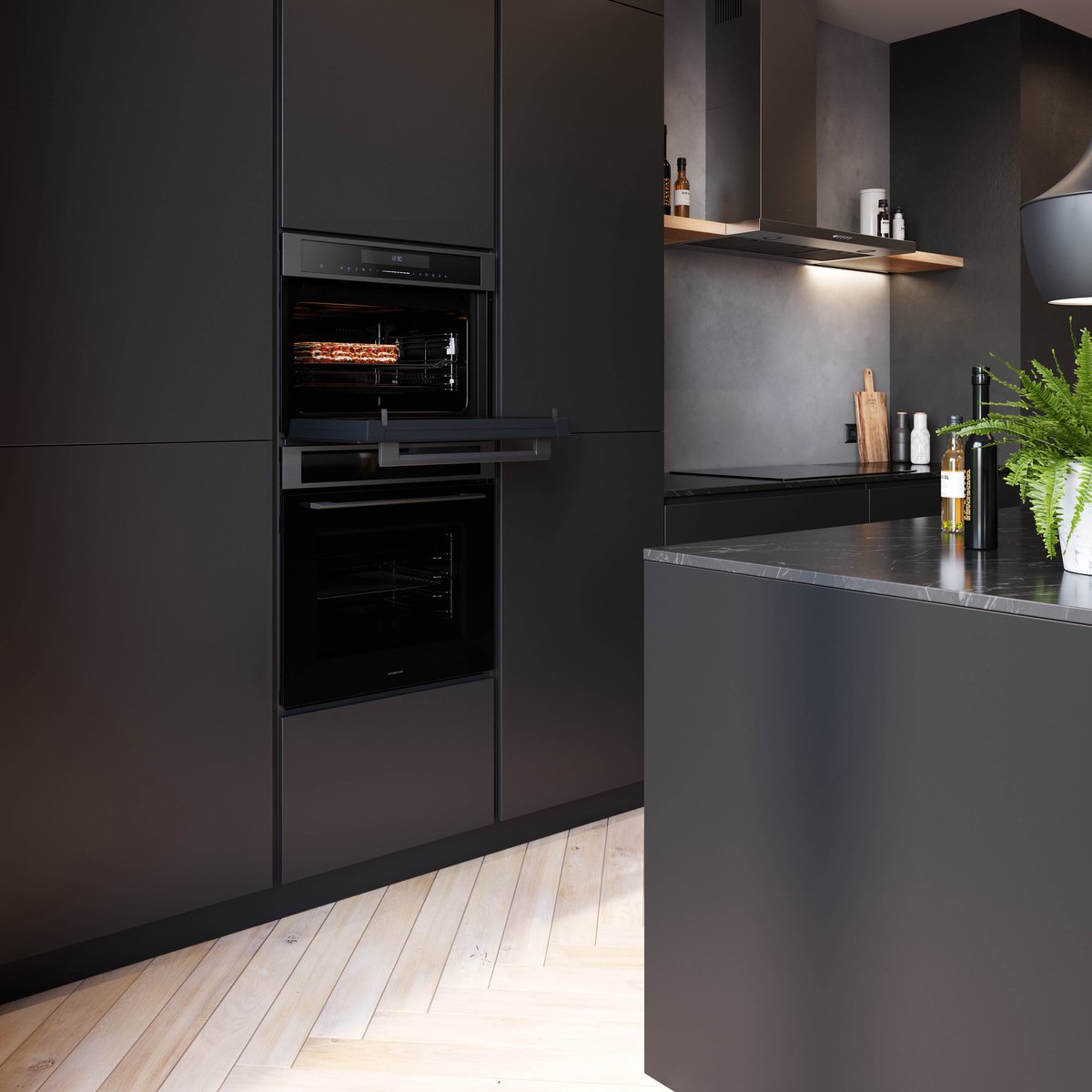 Inventum IMC4535RT combi-oven inbouw 50L zwart/RVS
