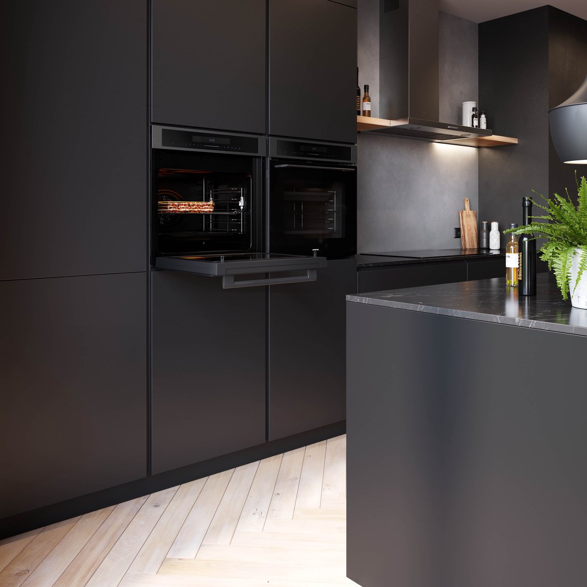 Inventum IMC6035RT Inbouw combi-oven 72L Zwart/RVS