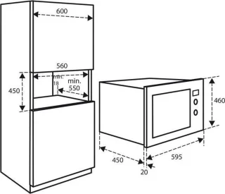 Inventum IMC6132F inbouw combi-oven 32L RVS/Zwart