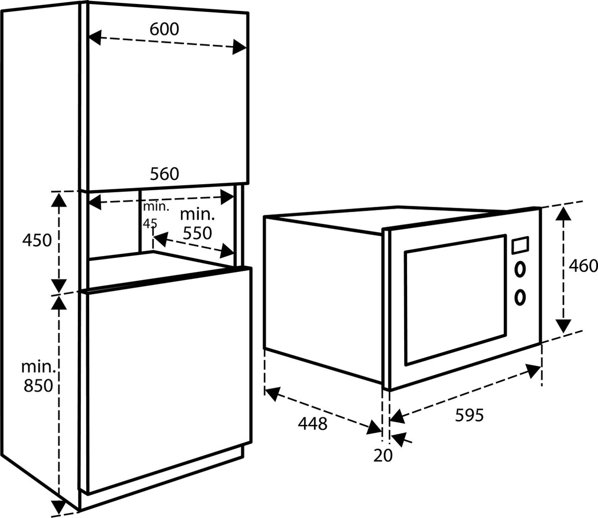 Wat vinden we goed aan de Inventum IMC6132FZWA Inbouw Combi-oven 32L Zwart/RVS